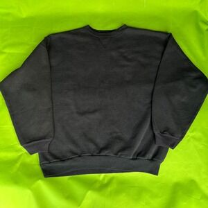 Hanes 90s Mens X Large Black Crew Neck Sweatshirt Long Sleeve Blank Basic Vtg